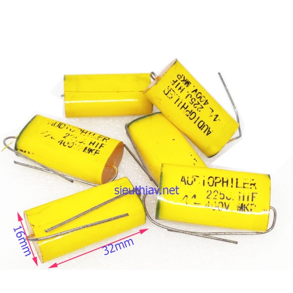 Tụ AudioPhiler 2.2uf 400v (2.2uf400v; 225j) (Tu232)