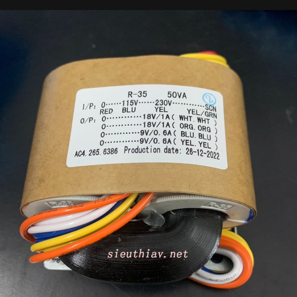 Biến thế Rcore 50VA 18Vx2+9Vx2 (Bt105)