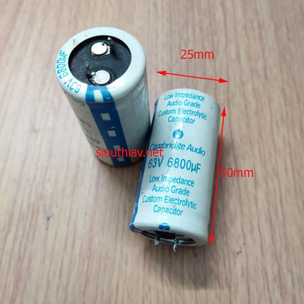 Tụ Cambridge Audio 6800uF 63V (6800uf63V) tháo máy (Tu217)
