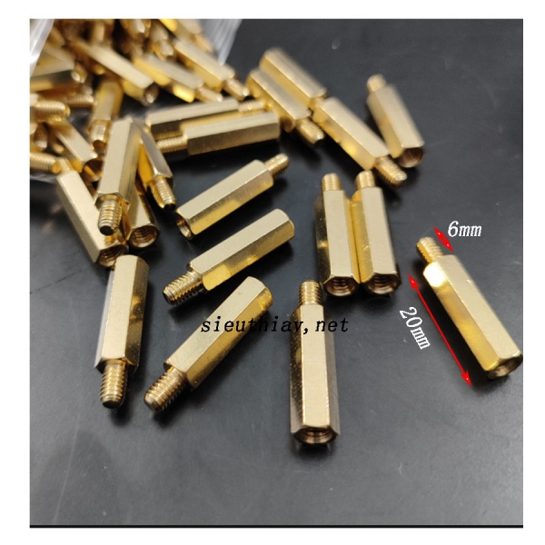 Cọc đồng M4x20+6 (PK436)