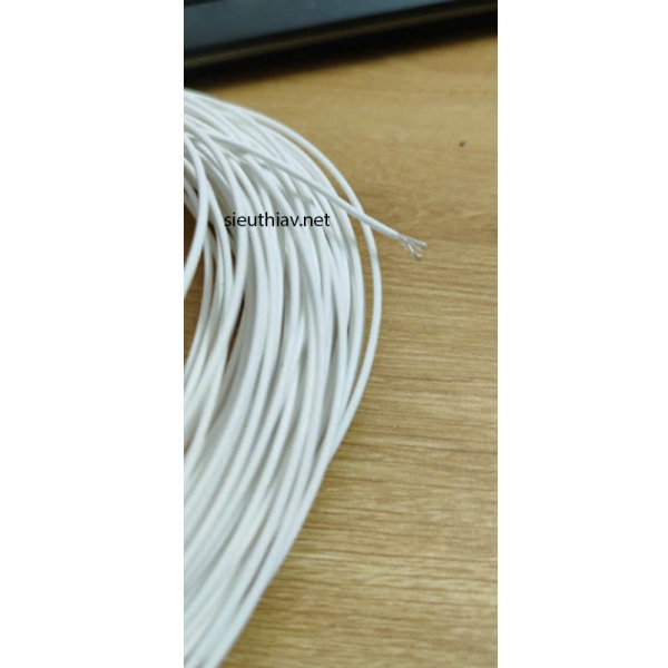 Dây tín hiệu TFT mạ bạc đường kính ngoài 1.65mm (DK trong : 1.15mm) màu trắng sữa (day321))