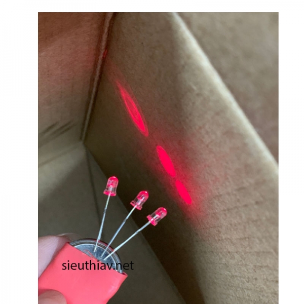 Đèn led 3mm trắng ánh sáng đỏ ( DL02)