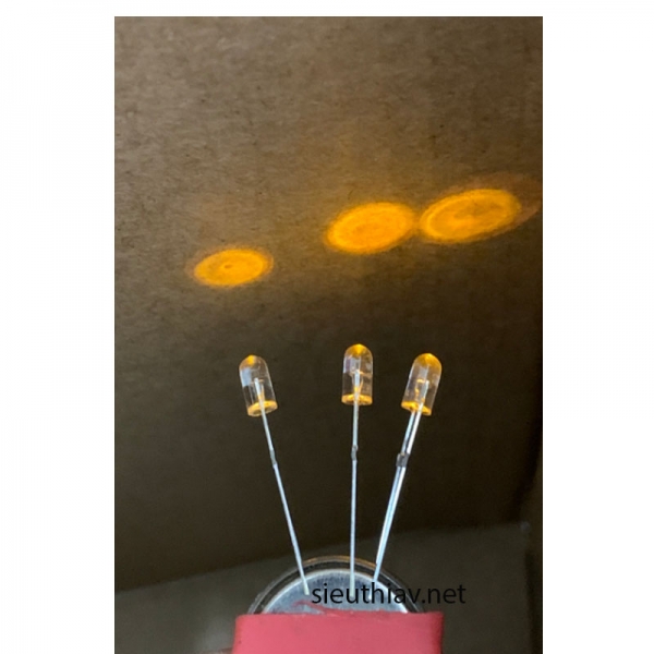Đèn led 3mm trắng ánh sáng cam (DL12)