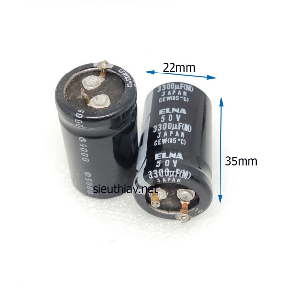 Tụ Elna 3300uf 50V (3300uf50v) tháo máy (E79)