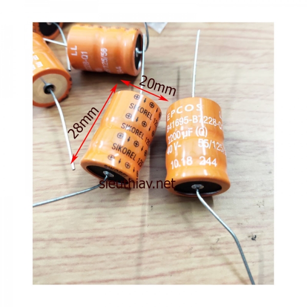 Tụ Epcos Sikorel 2200uf 40V 2200uf40v (EP47)