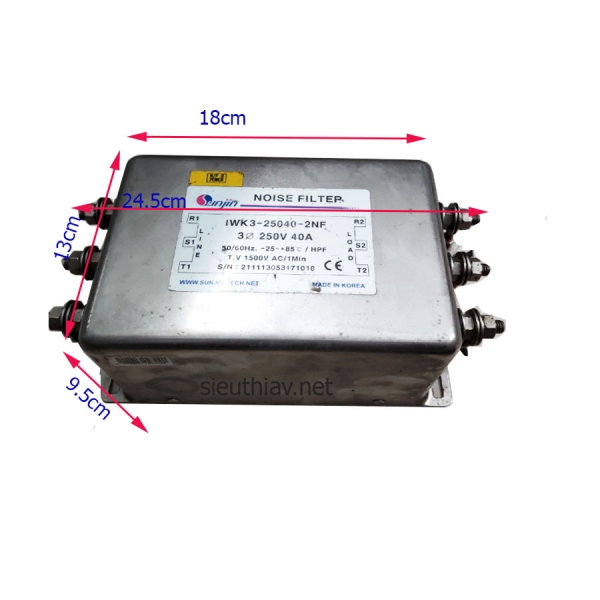 Lọc nguồn Noise filter, lọc điện ba pha 40A