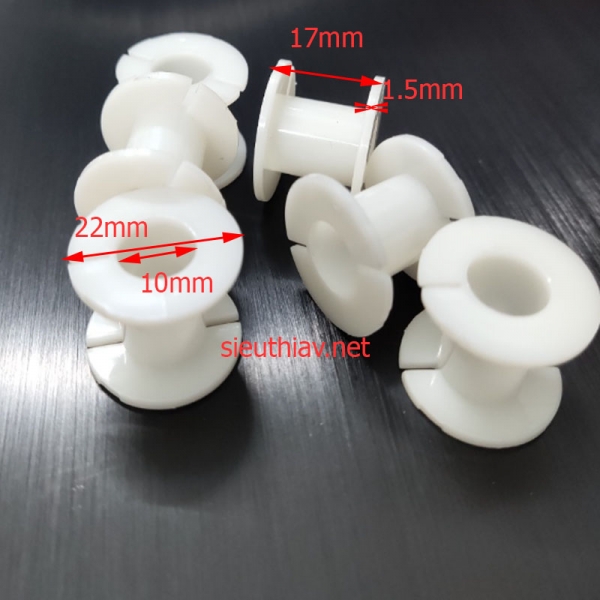 Lõi nhựa quấn cuộn cảm, phân tần loa 22x10mm cao 17mm (PK674)