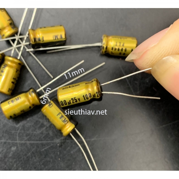 Tụ Nichicon FW 100uf 25V (N160)