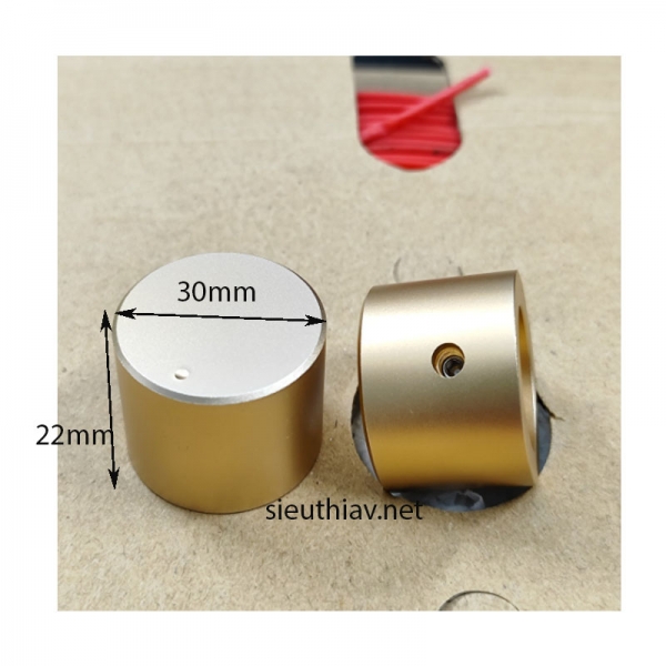 Núm volume nhôm phay 30x22mm (NVL164)