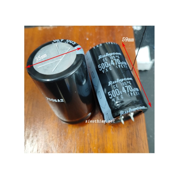 Tụ Rubycon 470uf 500V (Ru86)