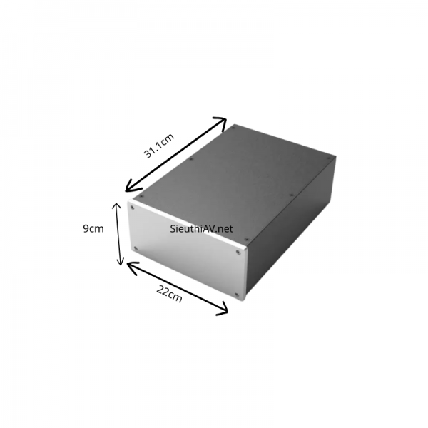 Hộp nhôm phay 22x9x31.1cm (vo03A)