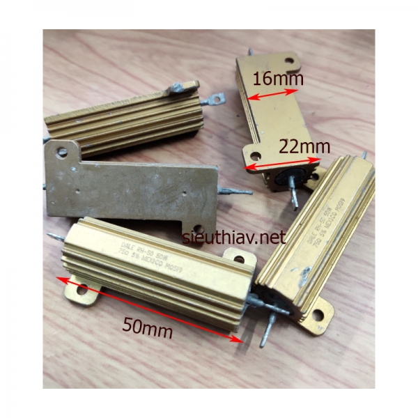 Trở nhôm Dale 75R 50W tháo máy (Tro3309)