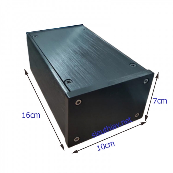 Vỏ nhôm phay 10x7x16cm màu đen (Vo103)