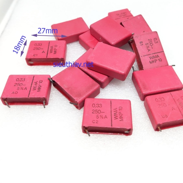 Wima MKP10 0.33uf 250v (0.33uf250v) tháo máy (W127)