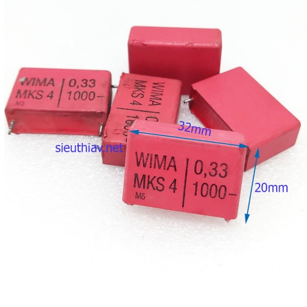 Wima MKS4 0.33uf 1000v (0.33uf1000v) tháo máy (W139)