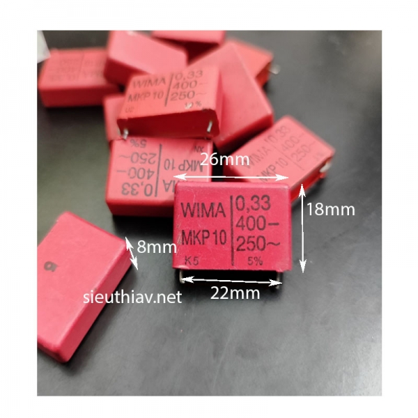 Tụ Wima MKP10 0.33uf 400v tháo máy (W49)