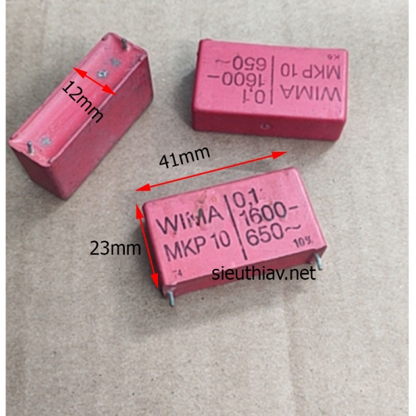 Tụ Wima MKP10 0.1uF 1600V tháo máy (W116) (0.1uf1600v)