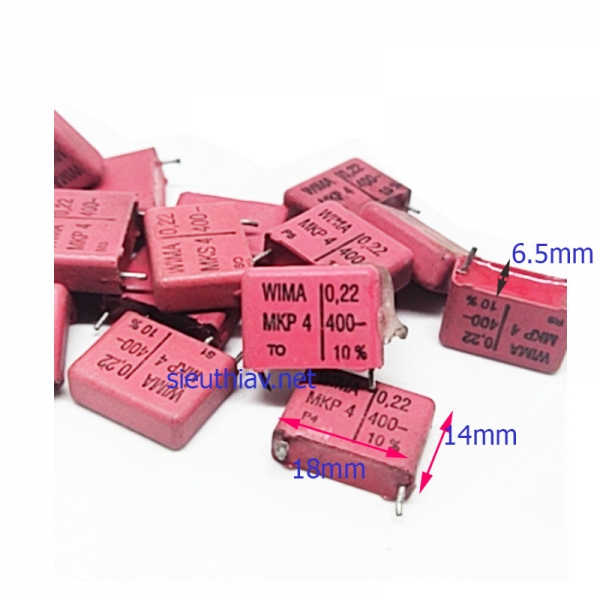 Wima MKP4 0.22uf 400v (0.22uf400v) (W22) tháo máy