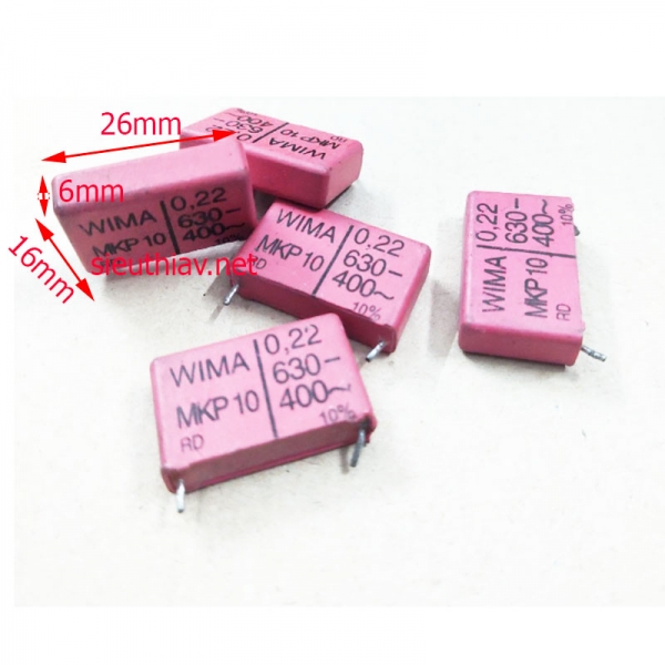 Wima MKP10 0.22uf 630V (0.22uf630v) tháo máy (W016)