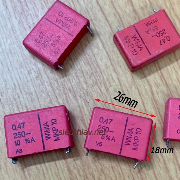 Tụ Wima MKP10 0.47uf 250V tháo máy (W128)