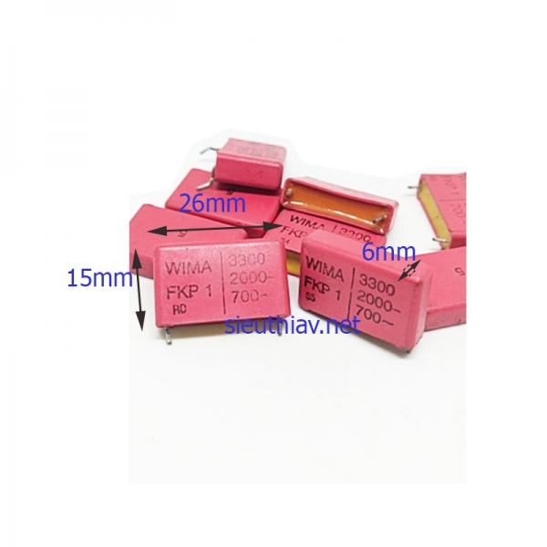 Wima FKP1 3300pF 2000V (0.0033uf2000v) (W134)