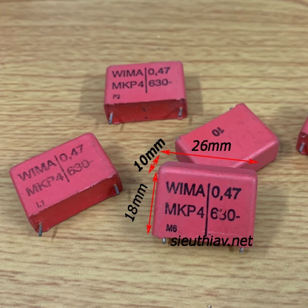 Tụ Wima MKP4 0.47uF 630V (W05) (0.47uf630v) tháo máy
