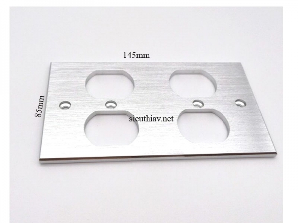 Mặt ổ cắm nhôm phay - 4 ổ (PK246)