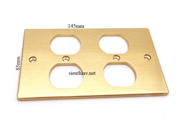 Mặt ổ cắm nhôm phay - 4 ổ (PK352)