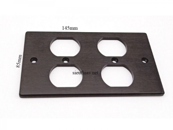 Mặt ổ cắm nhôm phay - 4 ổ (PK371)