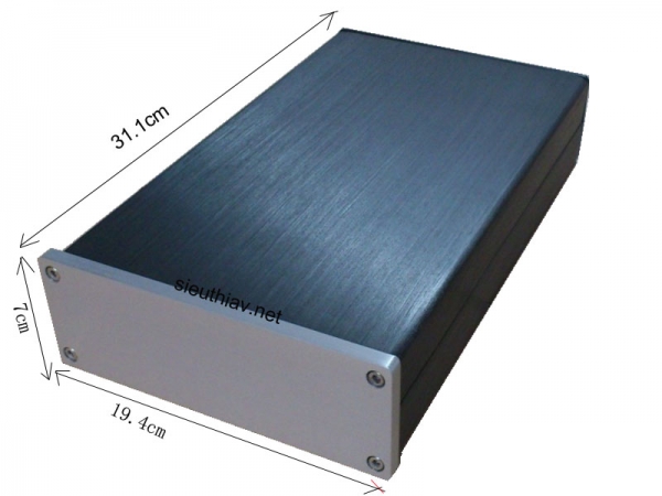 Vỏ nhôm phay 19.4x7x31.1cm (Vo75)