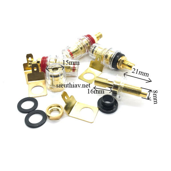 Cọc loa mạ vàng - ngắn (C01)