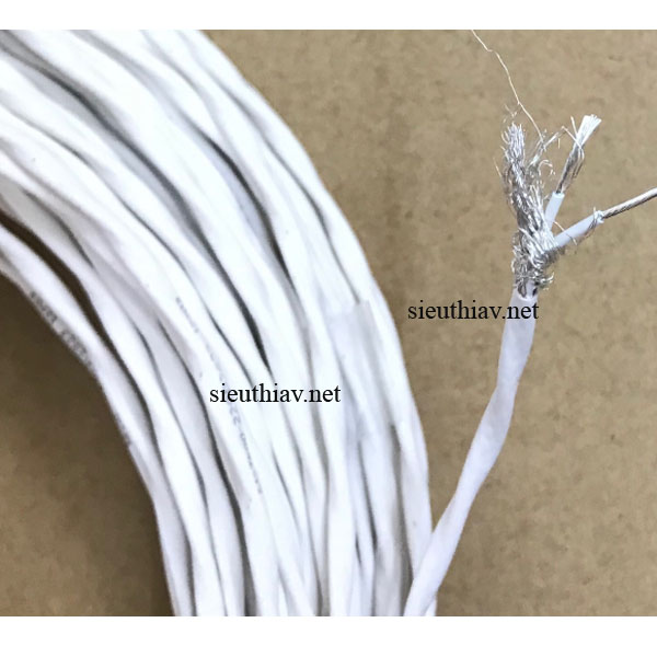 Dây tín hiệu ĐK ngoài 3mm 2 lõi mạ bạc có bọc chống nhiễu (day70)
