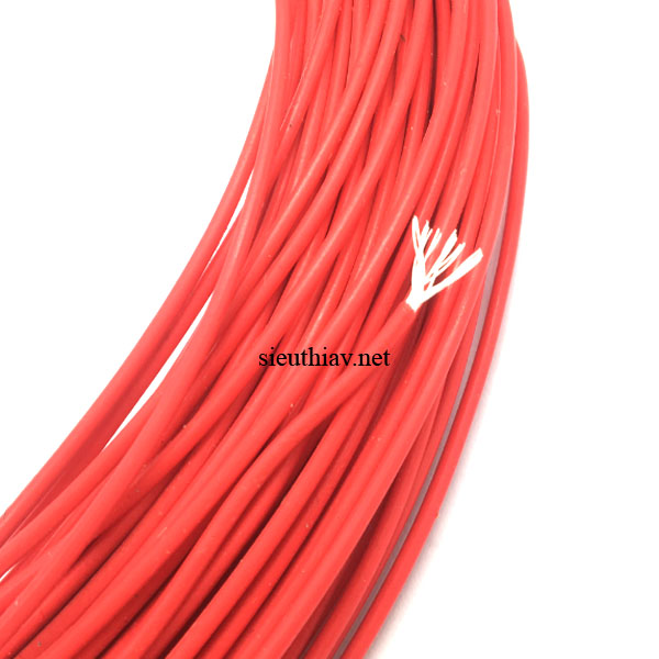 Dây tín hiệu TFT mạ bạc đường kính ngoài  1.65mm(DK trong : 1.15mm) - màu đỏ(Day113)
