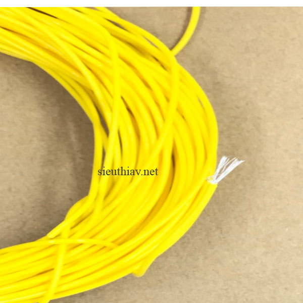 Dây tín hiệu TFT mạ bạc đường kính ngoài 1.65mm (DK trong  : 1.15mm - màu vàng (Day208)