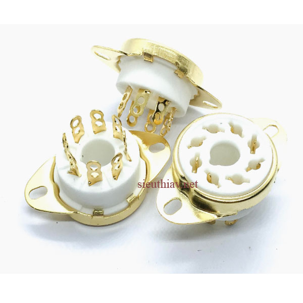 Đế đèn 8 chân gắn chassic (L34A;6550;KT88;6SN7;5U4G) (DD23)