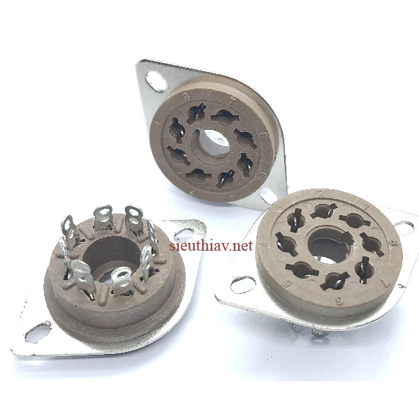 Đế đèn 8 chân nâu chéo gắn chassic - chân trắng(DD35)