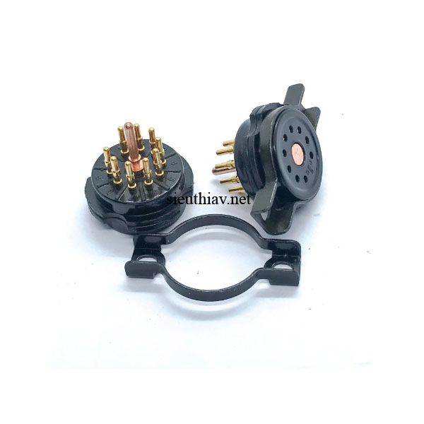 Đế đèn CMC 9 chân gắn chassic mạ vàng 12AX7/12AU7/12AT7/6922/EL84 (DD25)