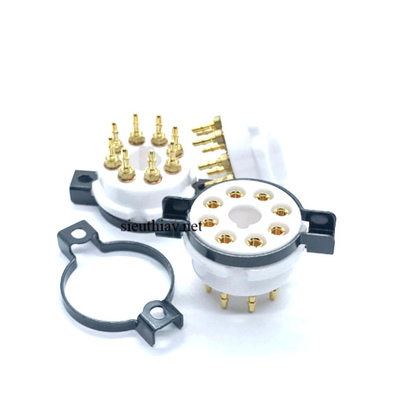 Đế đèn 8 chân cao cấp gắn chassic KT66 KT88 6CA7 6SN7 (Dd06)