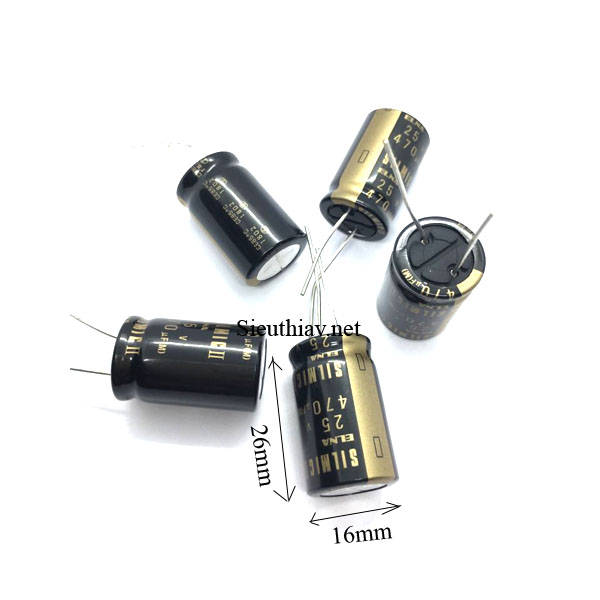 Tụ Elna Silmic II 470uF 25V (470uf25v) (E96)