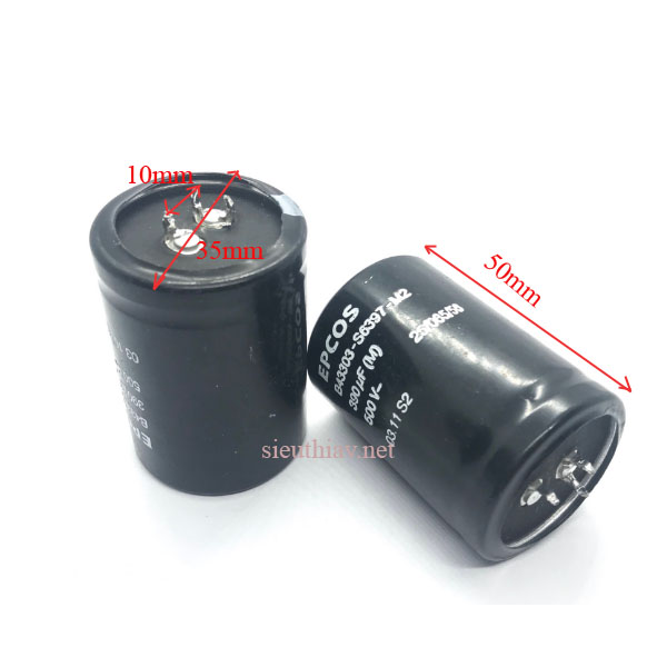 Tụ Epcos 390uF 500V (390uF500V) tháo máy (EP45)