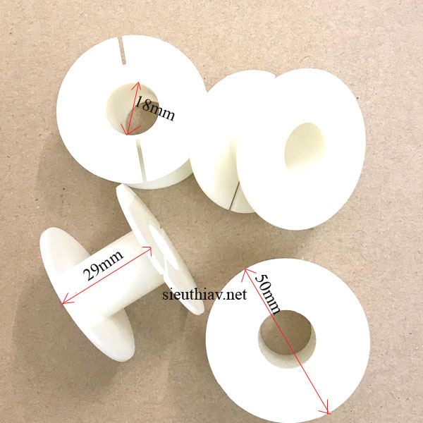 Lõi nhựa quấn cuộn cảm, phân tần loa 50x18mm cao 29mm (PK225)