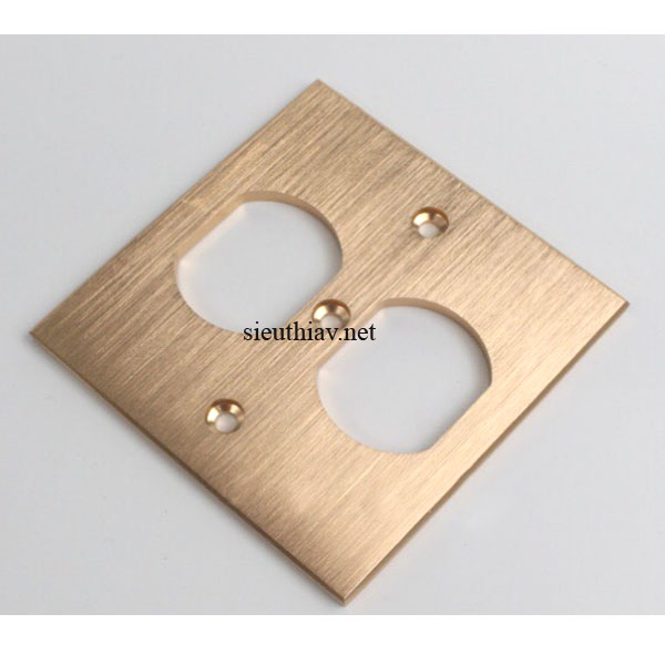 Mặt ổ cắm nhôm phay - 2 ổ (MC01)