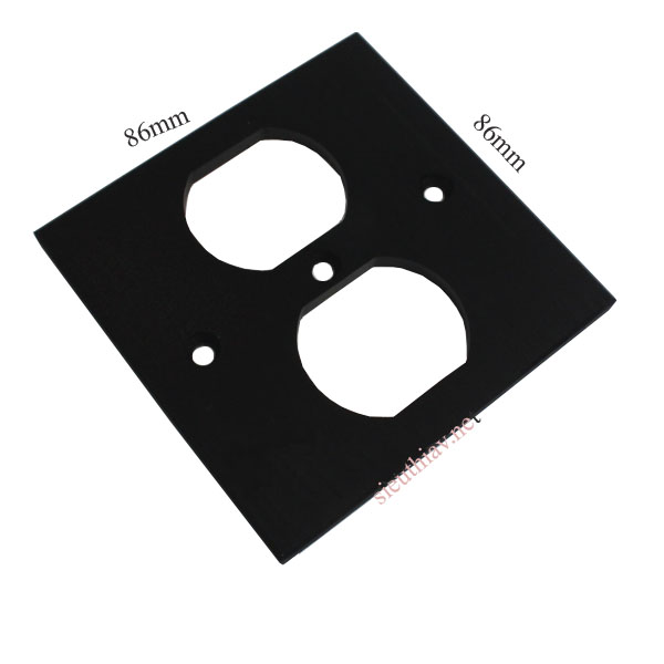 Mặt ổ cắm nhôm phay - 2 ổ (MC02)