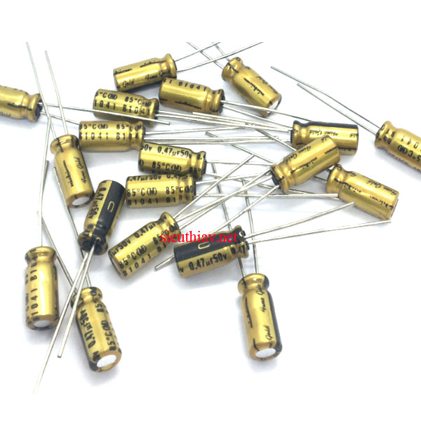 Tụ Nichicon Fine Gold 0.47uF 50V (0.47uf50v) (N140)