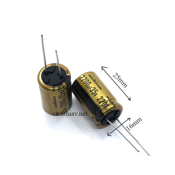 Tụ Nichicon FW 2200uF 35V (2200uf35v) (N127)