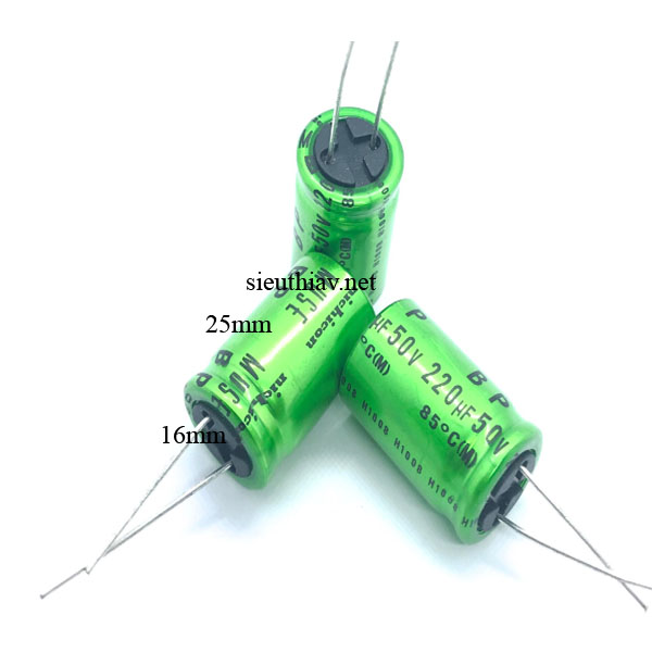 Tụ Nichicon MUSE BP 220uF 50V (220uf50v) (N55)