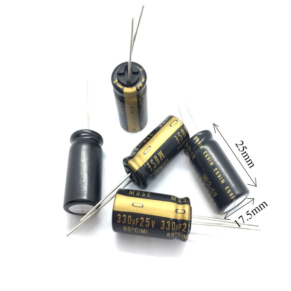 Tụ Nichicon Muse KZ 330uF 25V (330uf25V) (N142)