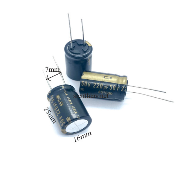 Tụ Nichicon MUSE KZ 220uF 50V (220uf50v) (N09)