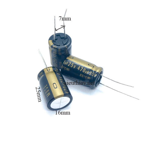 Tụ Nichicon Muse KZ 470uF 25V (470uf25v) (N41)