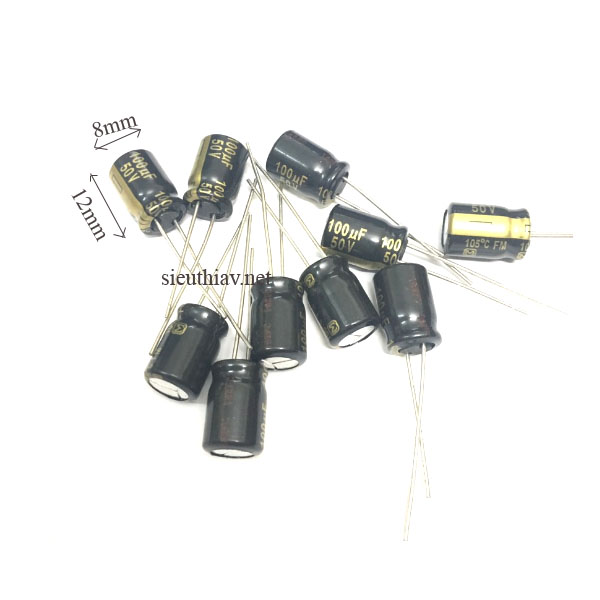 Tụ Panasonic FM 100uF 50V (100uf50V) (Pana108)